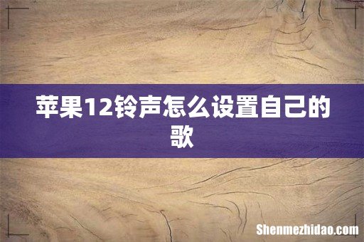 苹果12铃声怎么设置自己的歌