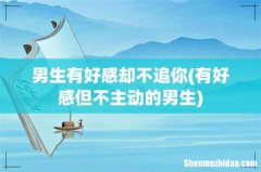 有好感但不主动的男生 男生有好感却不追你