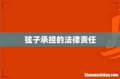 弦子承担的法律责任