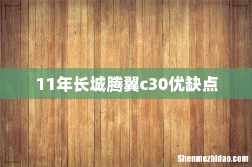 11年长城腾翼c30优缺点