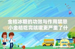 金桔冰糖的功效与作用禁忌 小金桔吃完咳嗽更严重了什么原因