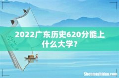 2022广东历史620分能上什么大学？
