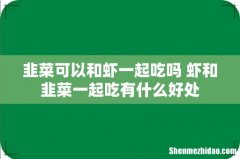 韭菜可以和虾一起吃吗 虾和韭菜一起吃有什么好处