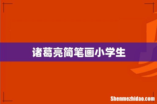 诸葛亮简笔画小学生