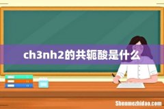 ch3nh2的共轭酸是什么