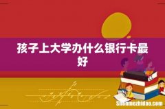 孩子上大学办什么银行卡最好