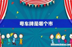 粤车牌是哪个市