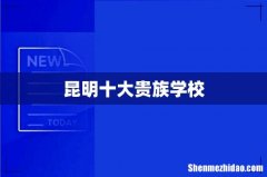 昆明十大贵族学校