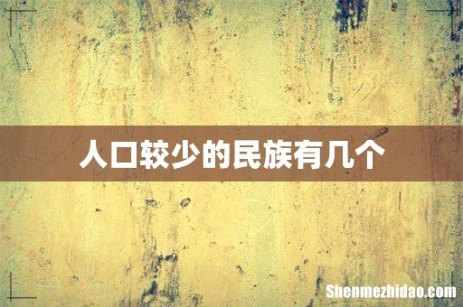 人口较少的民族有几个