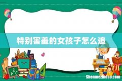 特别害羞的女孩子怎么追