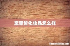 黛莱皙化妆品怎么样