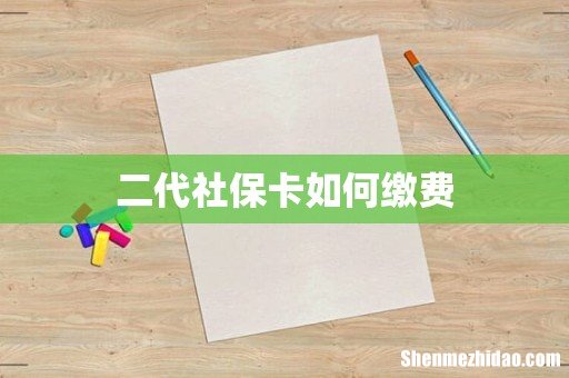 二代社保卡如何缴费
