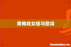 黄梅戏女驸马歌词