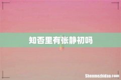 知否里有张静初吗