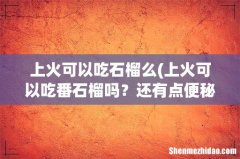 上火可以吃番石榴吗？还有点便秘 上火可以吃石榴么