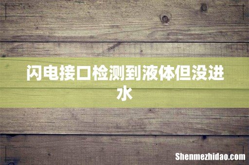 闪电接口检测到液体但没进水