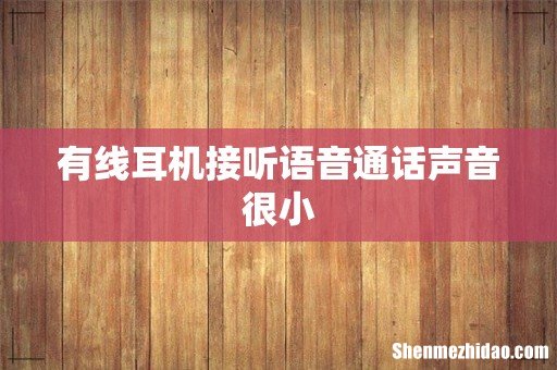 有线耳机接听语音通话声音很小