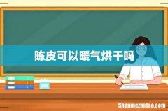 陈皮可以暖气烘干吗