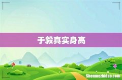 于毅真实身高