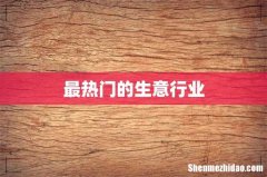 最热门的生意行业