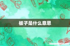 板子是什么意思