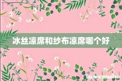 冰丝凉席和纱布凉席哪个好