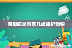 四脚蛇是国家几级保护动物