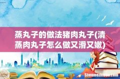 清蒸肉丸子怎么做又滑又嫩 蒸丸子的做法猪肉丸子