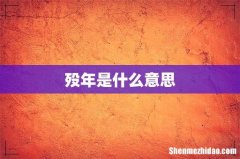 殁年是什么意思