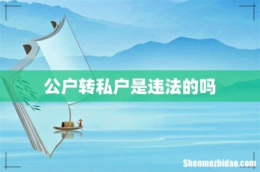 公户转私户是违法的吗