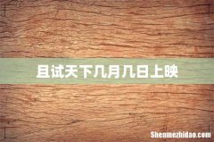且试天下几月几日上映
