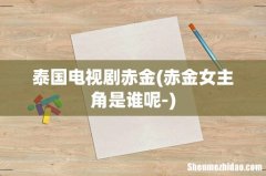 赤金女主角是谁呢- 泰国电视剧赤金