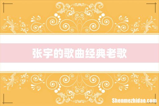 张宇的歌曲经典老歌
