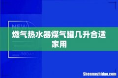 燃气热水器煤气罐几升合适家用