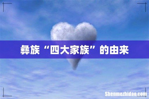 彝族“四大家族”的由来