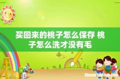 买回来的桃子怎么保存 桃子怎么洗才没有毛