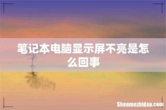 笔记本电脑显示屏不亮是怎么回事