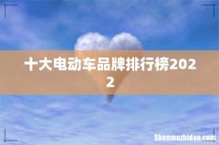 十大电动车品牌排行榜2022