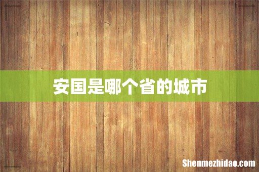 安国是哪个省的城市