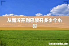 从新沂开到巴黎开多少个小时