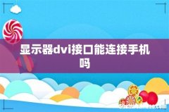 显示器dvi接口能连接手机吗