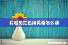 我看见红色用英语怎么读