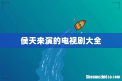 侯天来演的电视剧大全
