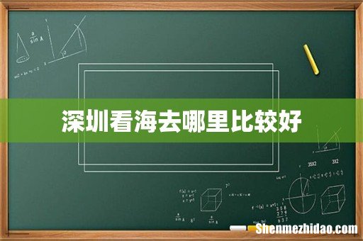 深圳看海去哪里比较好