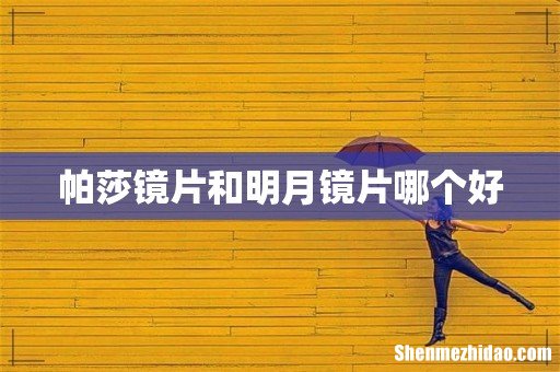 帕莎镜片和明月镜片哪个好