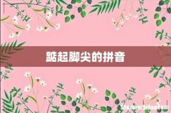 踮起脚尖的拼音