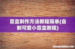 自制可爱小盲盒教程 盲盒制作方法教程简单