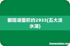 五大淡水湖 鄱阳湖面积约2933