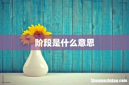阶段是什么意思