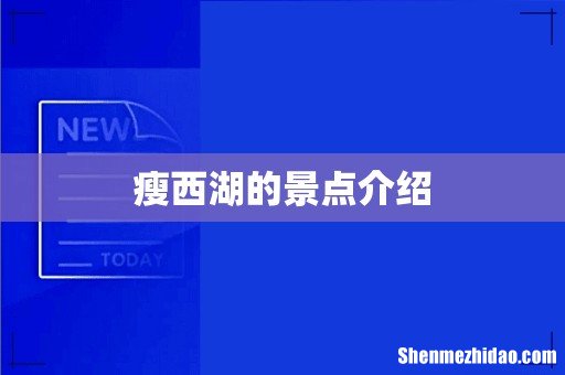 瘦西湖的景点介绍